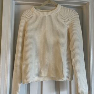 Cream Fisherman Knit Sweater